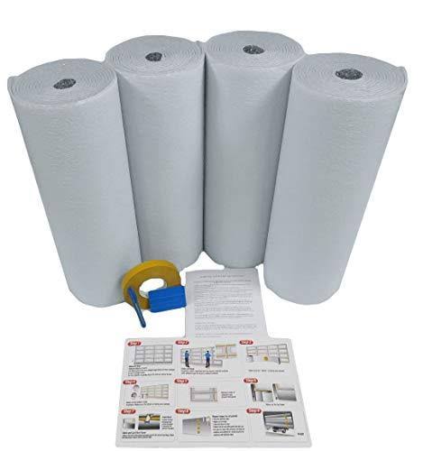 Nasa Tech White Reflective Foam Core 2 Car Garage Door Insulation Kit 18ft (Wide) x 8ft (high) R Value 8.0 Made in USA New and I