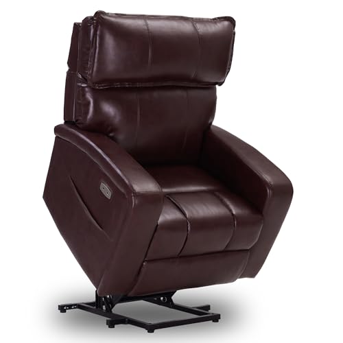 Power Lift Recliner Chair with Adjustable Headrest for Elderly, Electric Recliners with Heat & Massage, USB & Type C Ports