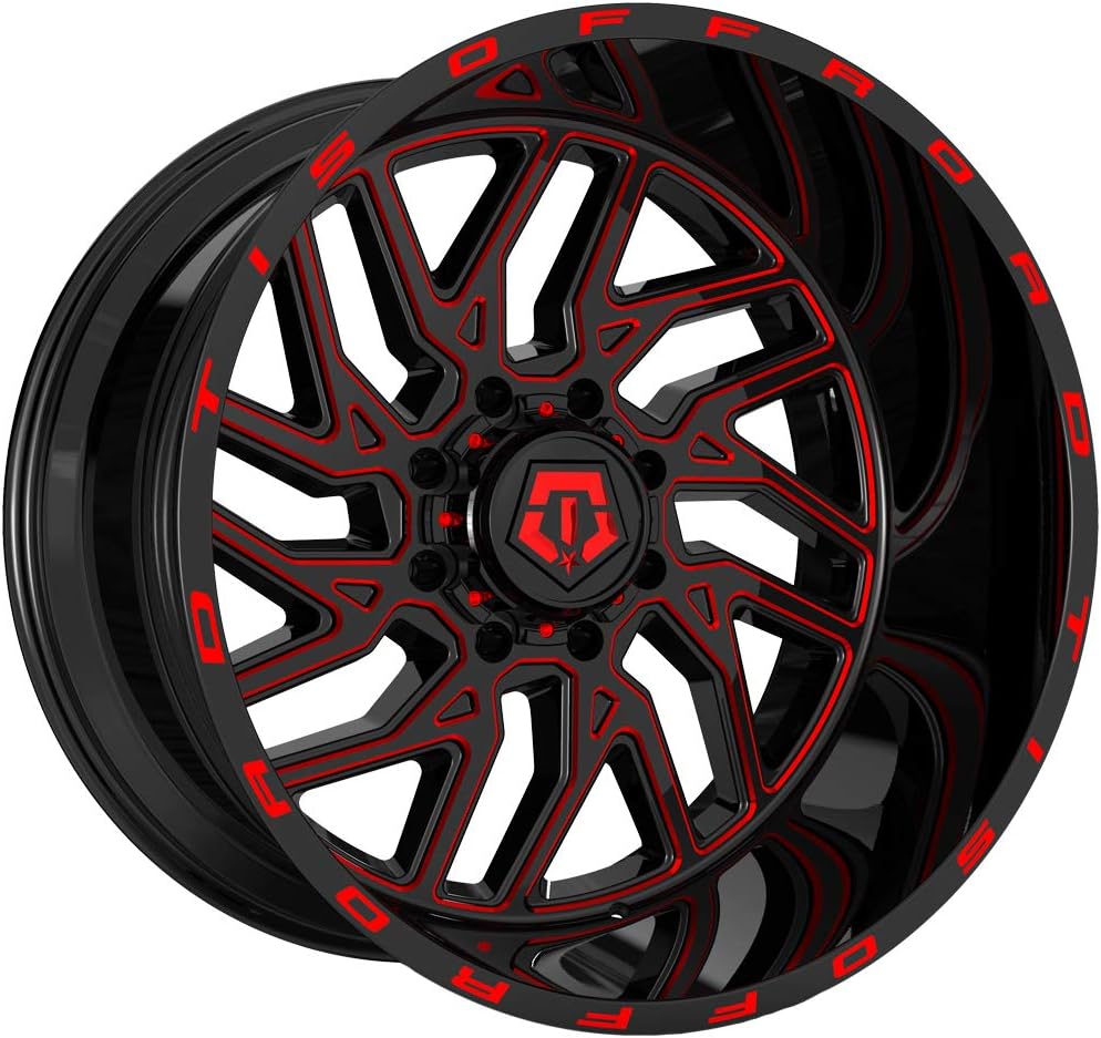 TIS 544BMR Gloss Black Milled Red Tint 20x12 6x135 / 6x5.5-44mm (544BMR-2126844)