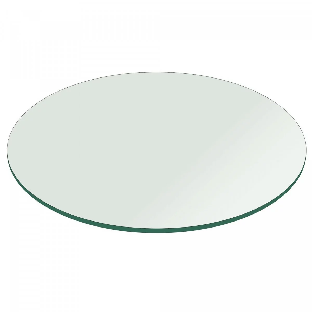 54 Inch Round Glass Table Top 1/2 Inch Thick Clear Tempered Glass With Flat Edge Polished - Curated Treasures Market