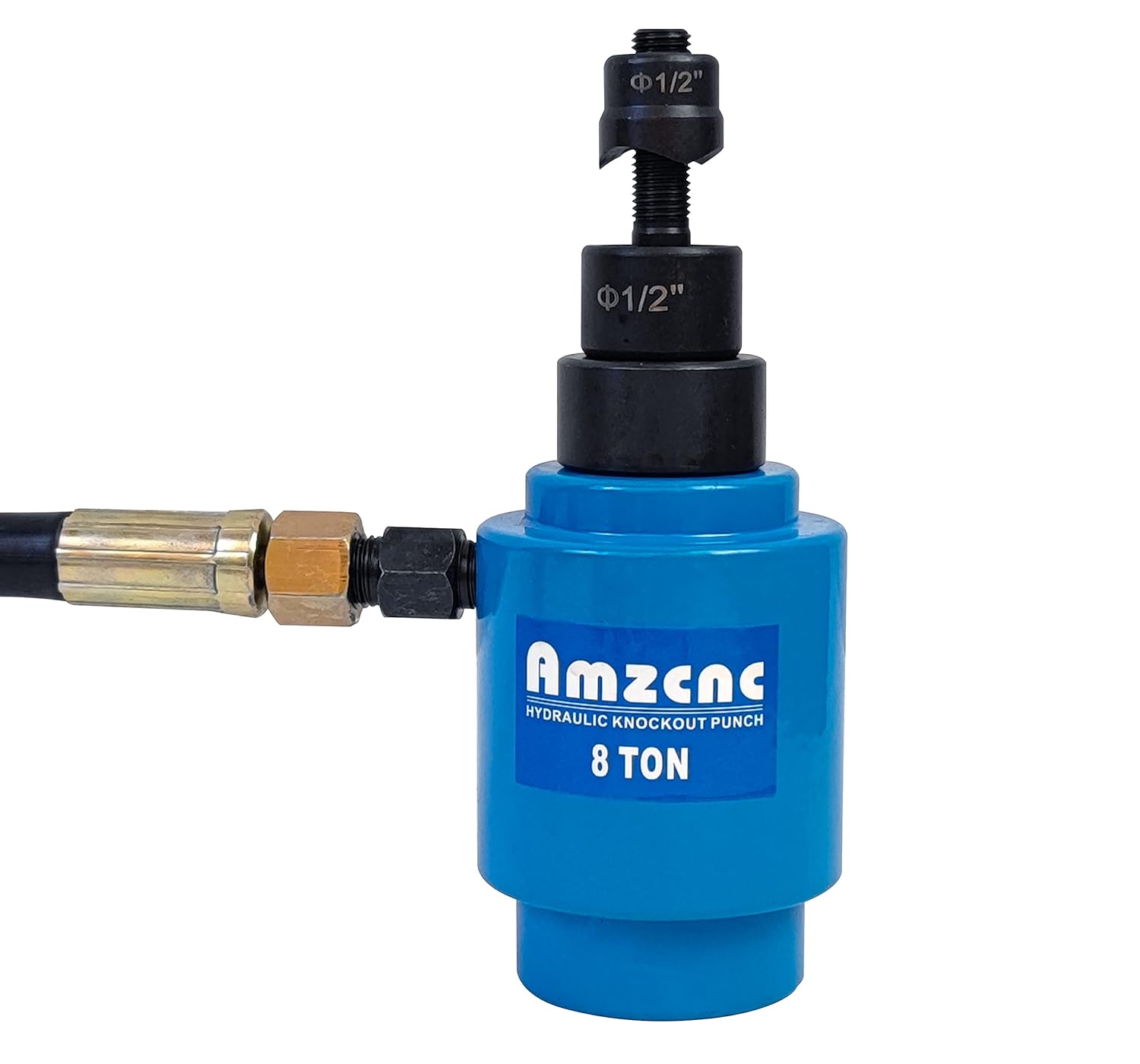 AMZCNC Hydraulic Knockout Punch Electrical Conduit Hole Cutter Set KO Tool Kit 1/2 to 2 inch (8T(1/2-2))