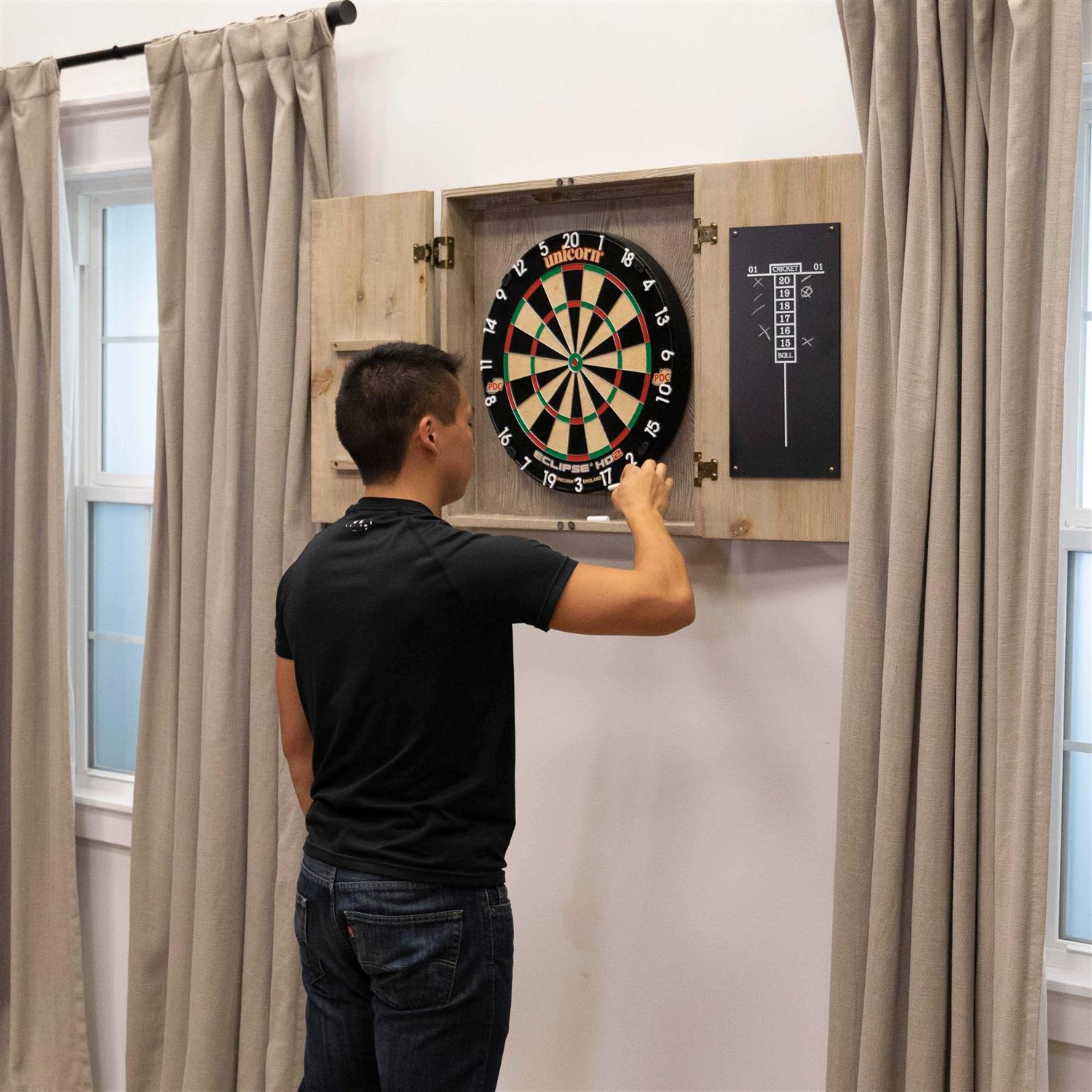 American Legend Barnwood Dartboard Cabinet AL6000W - Sports Supplies Online Store