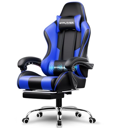GTPLAYER Gaming Chair, Computer Chair with Footrest and Lumbar Support