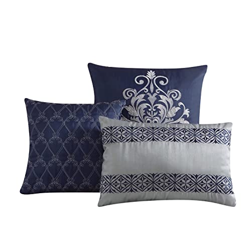 Riverbrook Home 100% Polyester Comforter Set, Queen, Hillcrest - Ivory/Gold, 9 Piece Set