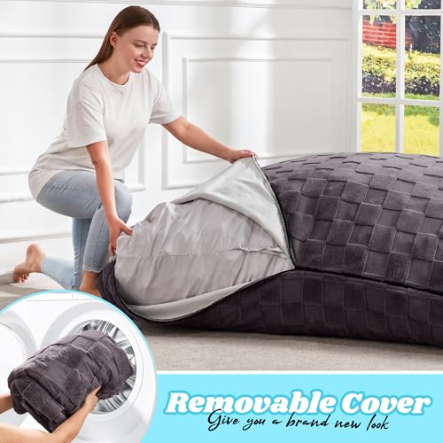 Hobestluk 3 in 1 Bean Bag Chair Giant Bean Bag Chairs Convertible Bean Bag Floor Cushion with Machine Washable Cover