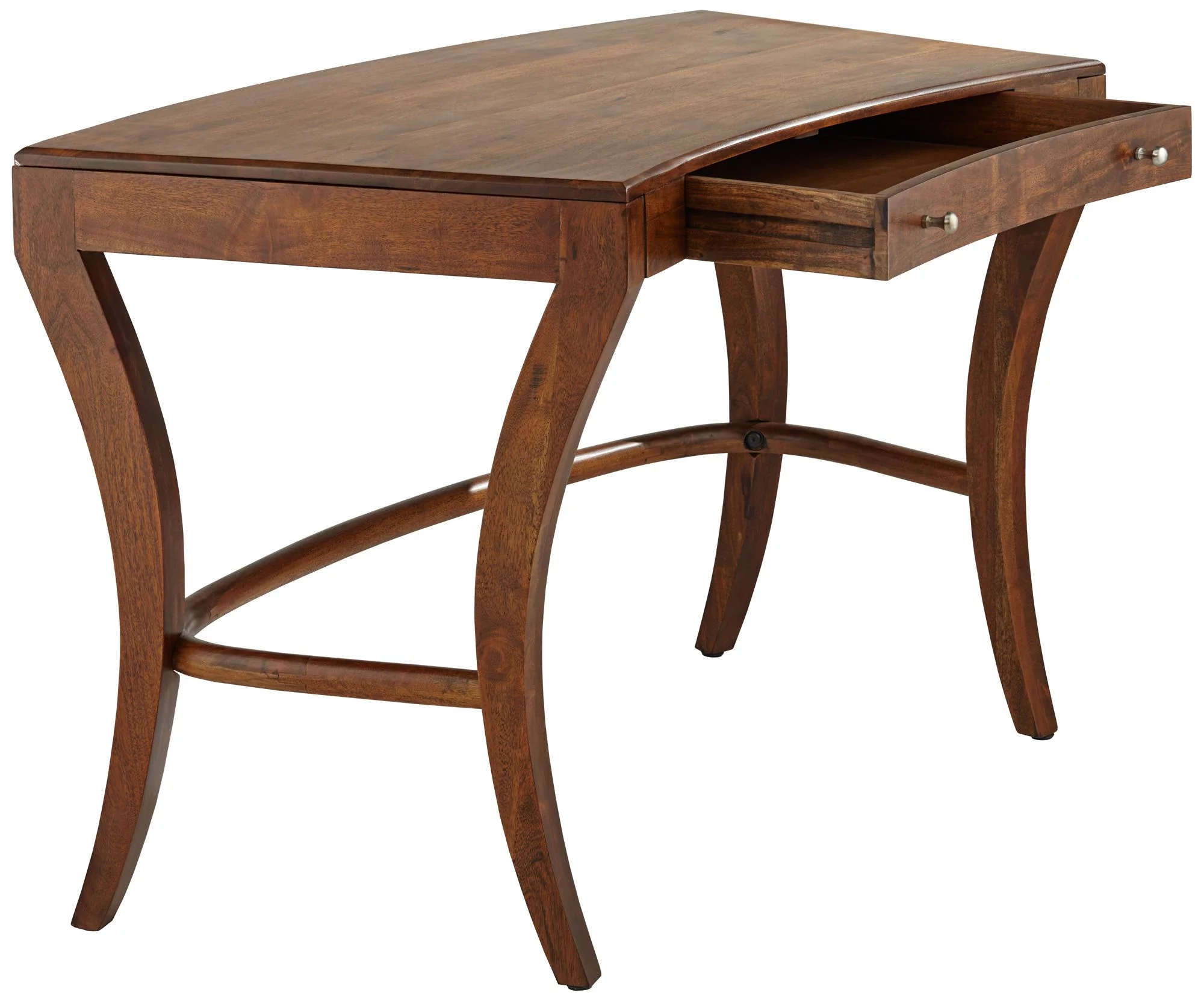 Coast to Coast Knoll 50" Wide Brown Sheesham Wood 1-Drawer Writing Desk