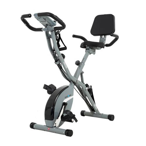 BARWING Stationary Exercise Bike for Home Workout, 5 IN 1 Foldable Indoor Cycling Bike for Seniors, 350LB Capacity, 16-Level Magnetic Resistance