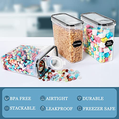 Cereal Containers Storage, Airtight Food Storage Container with Lid of 4 [2.5L/85.4oz] for Kitchen & Pantry Organization