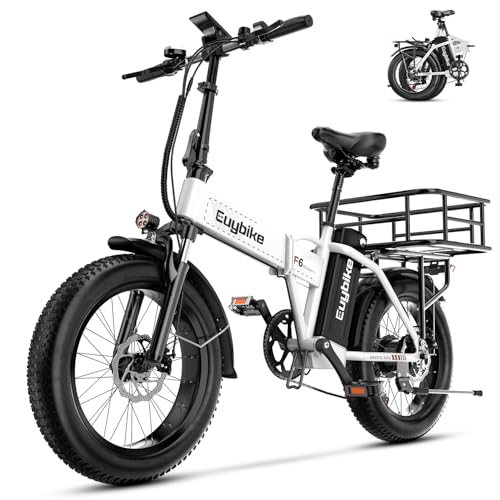 1000W Folding Electric Bike,48V 20AH Removable Battery E Bike,30+MPH,80 Miles Max Range Electric Bike for Adults,20" Fat Tire Foldable ebike