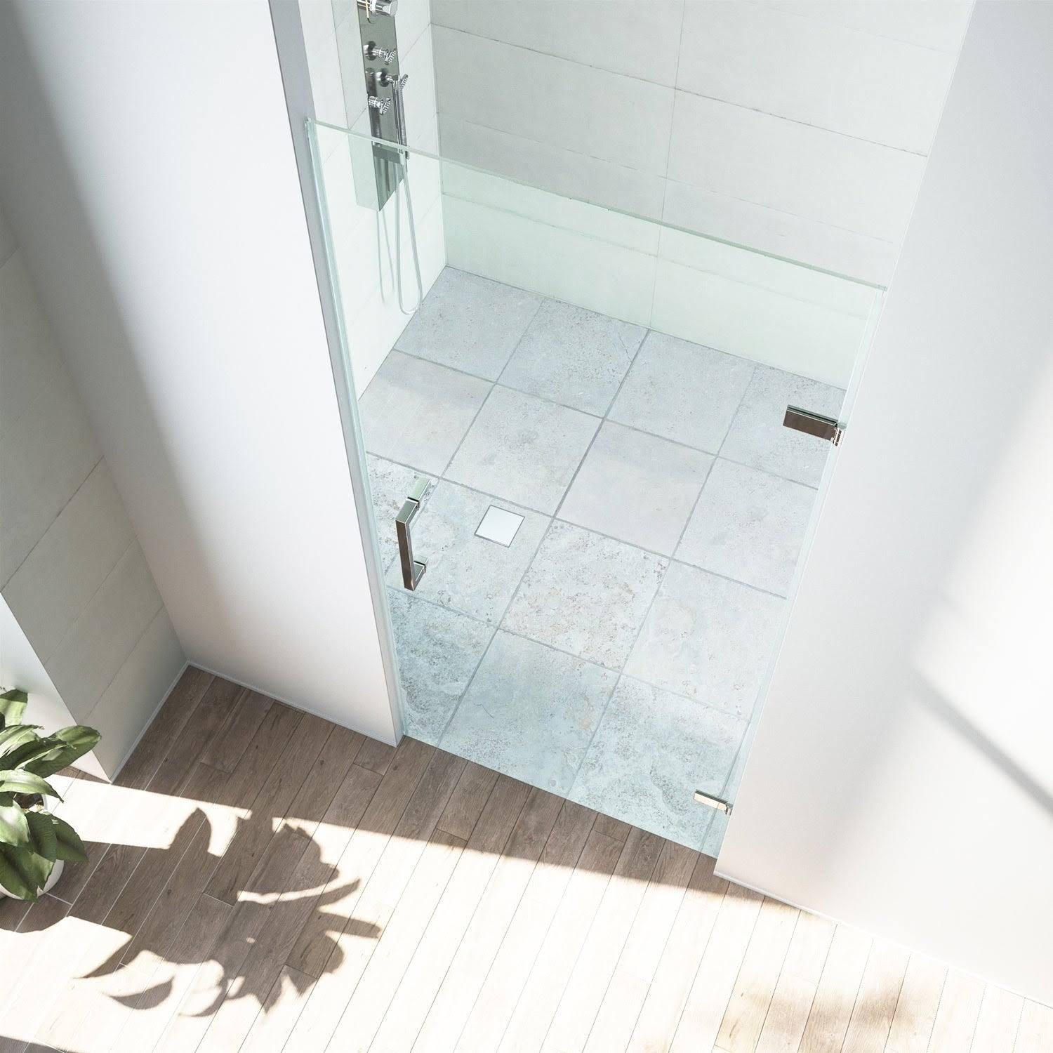 Vigo VG6072CHCL28 Clear Glass/Chrome Soho 28x22 Frameless Shower Door