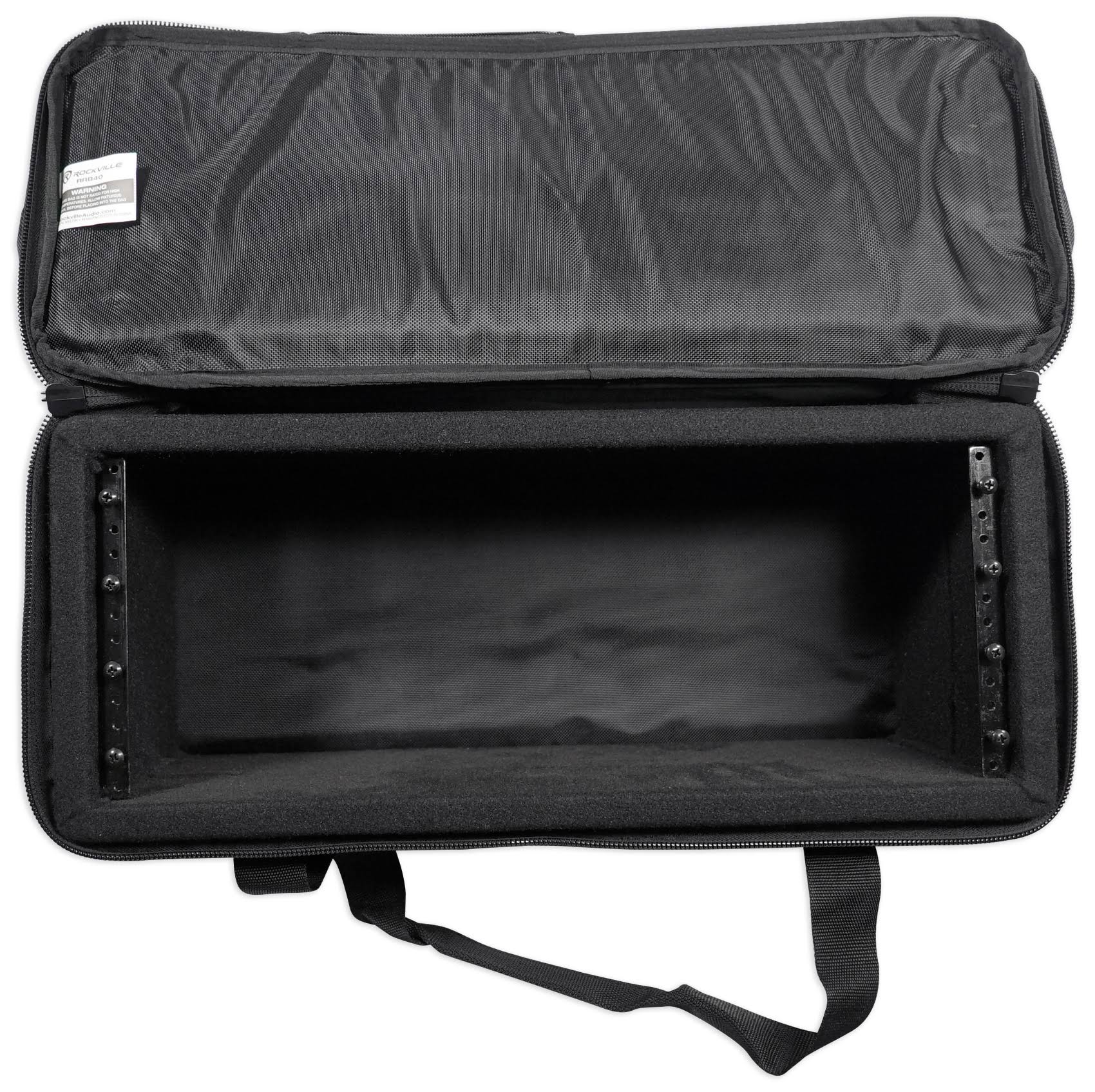 Rockville RRB40 4U Rack Bag Double-Sided Case with 12x22 Depth + Shoulder Strap