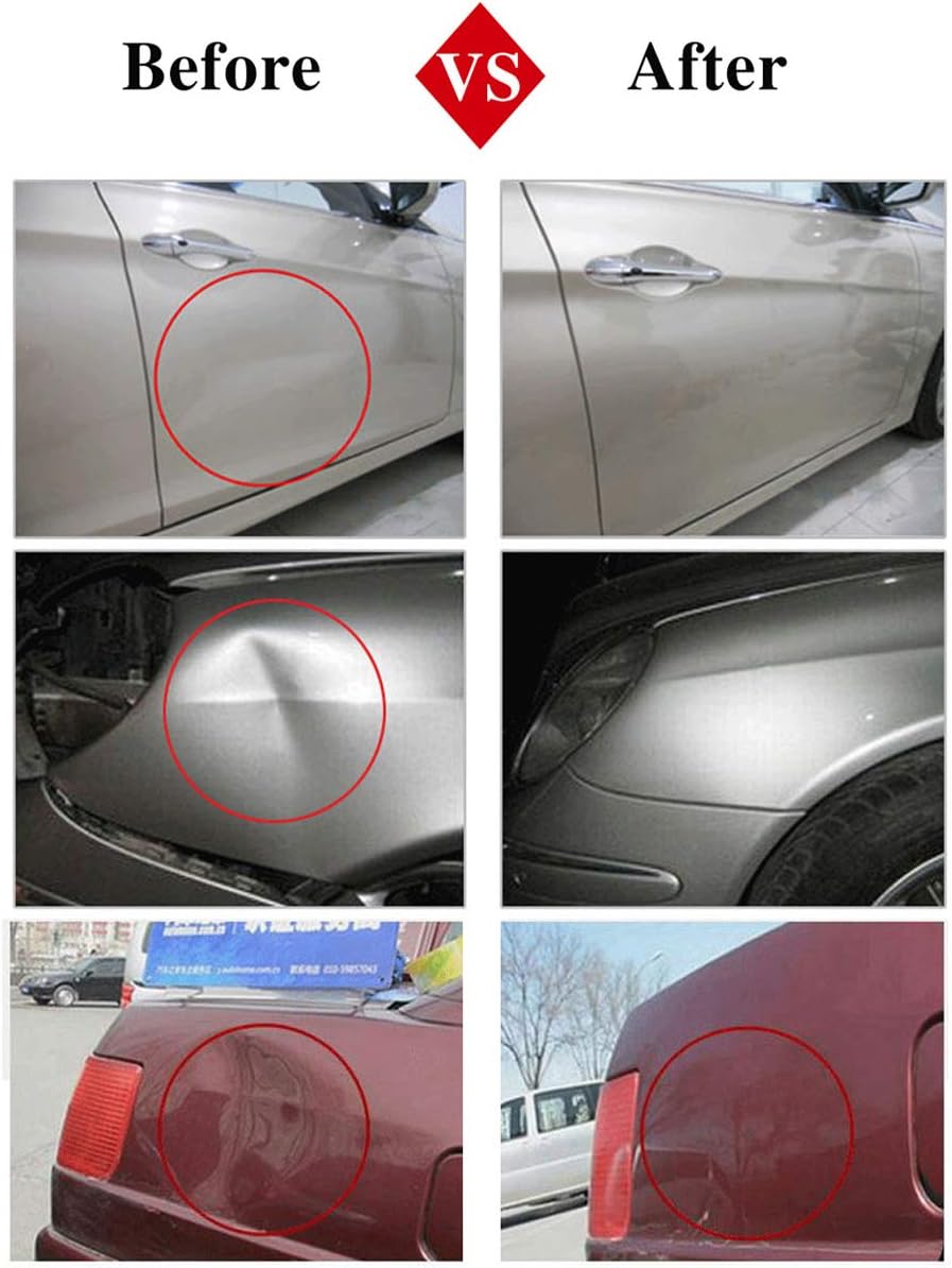 MMPP Paintless Dent Repair Tools 6 Pieces of Dent Removal Repair Rods C Style Rods Tool for Car Body Hail Damage Door Dent Removal