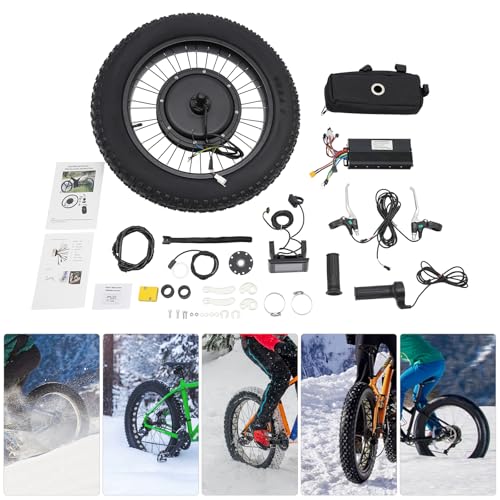 Electric Bicycle Conversion Kit, 48V 1500W Ebike 20" Rear Hub Motor Wheel Kit with PAS Sensor & LCD Display