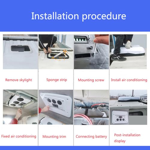 Rv Air Conditioner, Dc Rv Air Conditioner, 12v/24v Rv Rooftop Air Conditioner for Trucks, Motorhomes and Caravans, Efficient Cooling