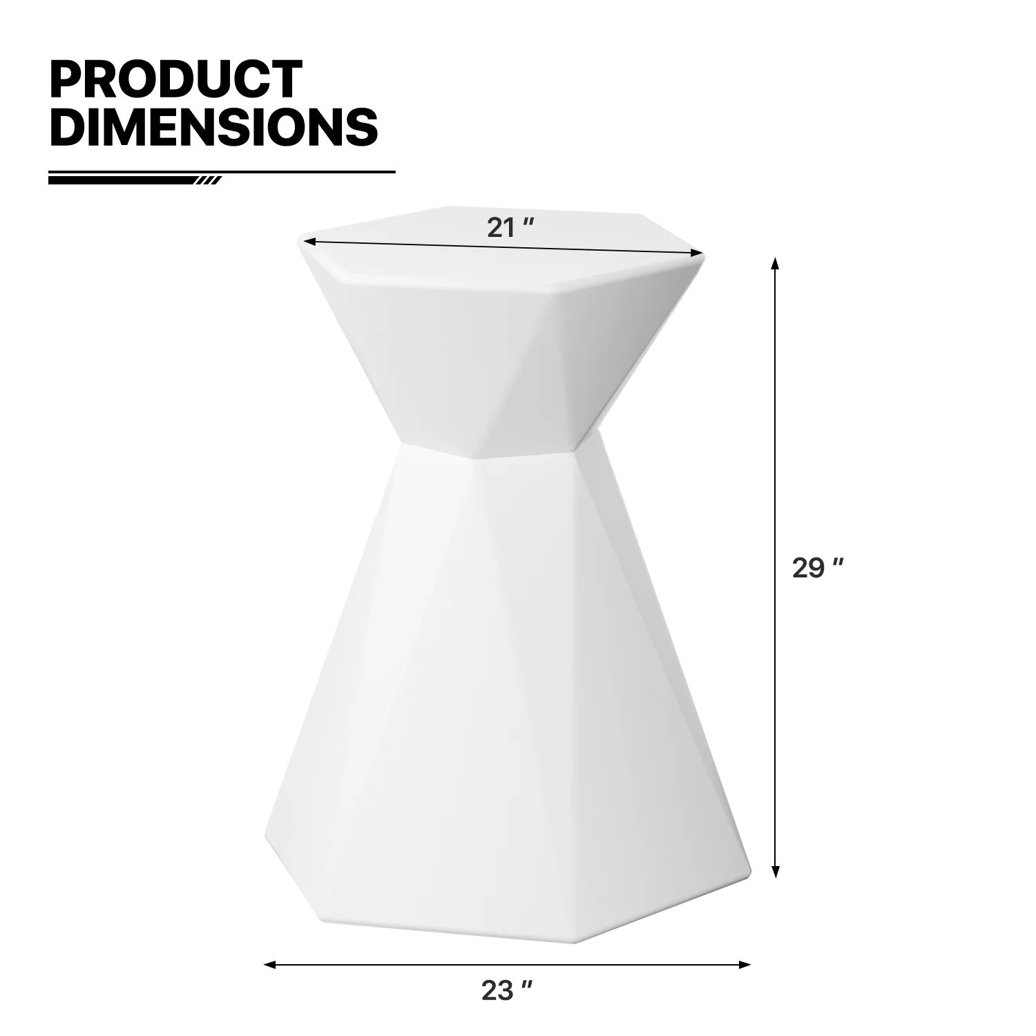 MoNiBloom Hexagonal Shape LED Light Up Bar Table, 16 Color Changing with Remote Control