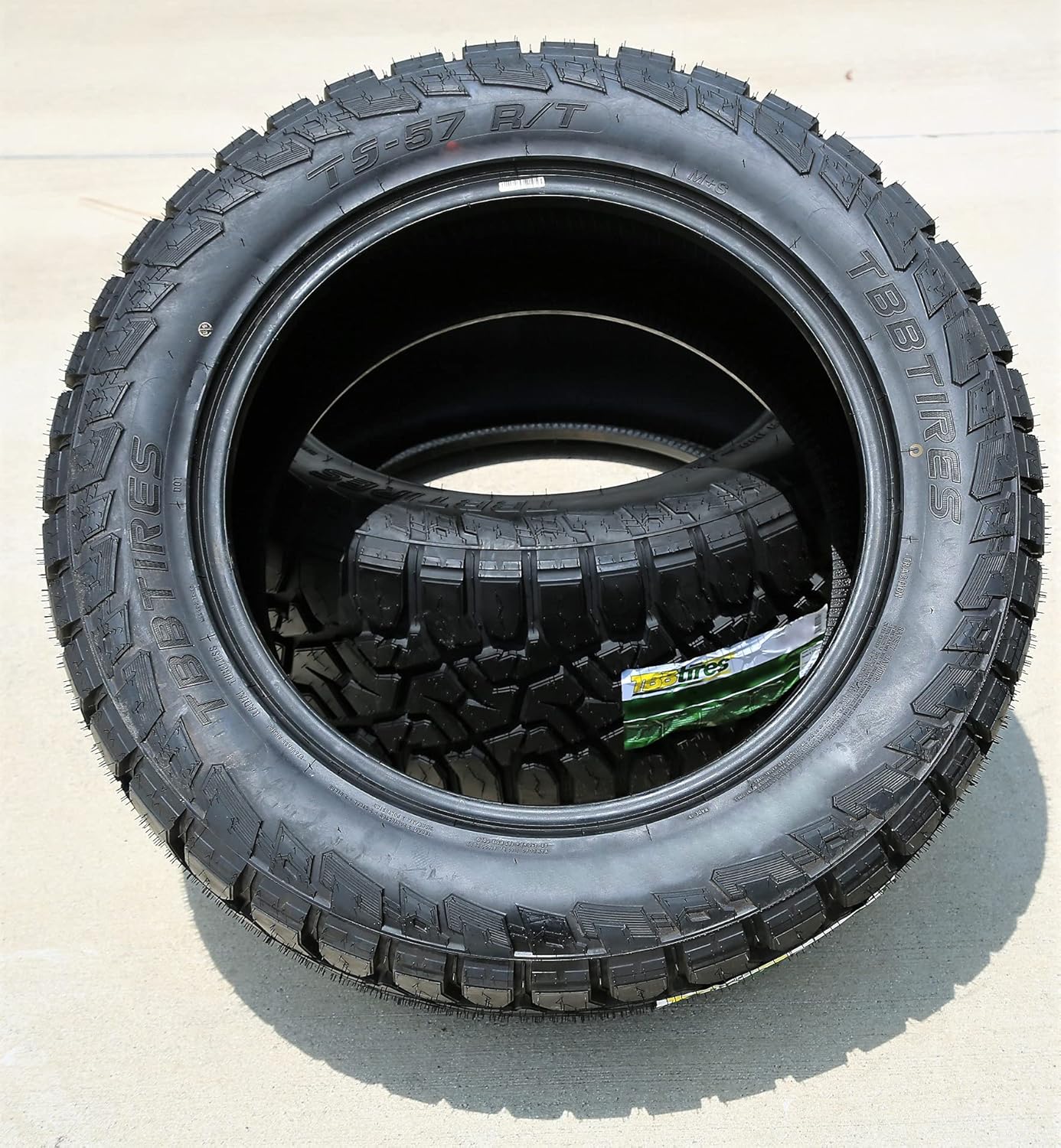 TBB TS-57 R/T All-Terrain Mud Off-Road Light Truck Radial Tire-35X12.50R17LT 35X12.50X17 35X12.50-17 121Q Load Range E 10-Ply BSW Black Side Wall