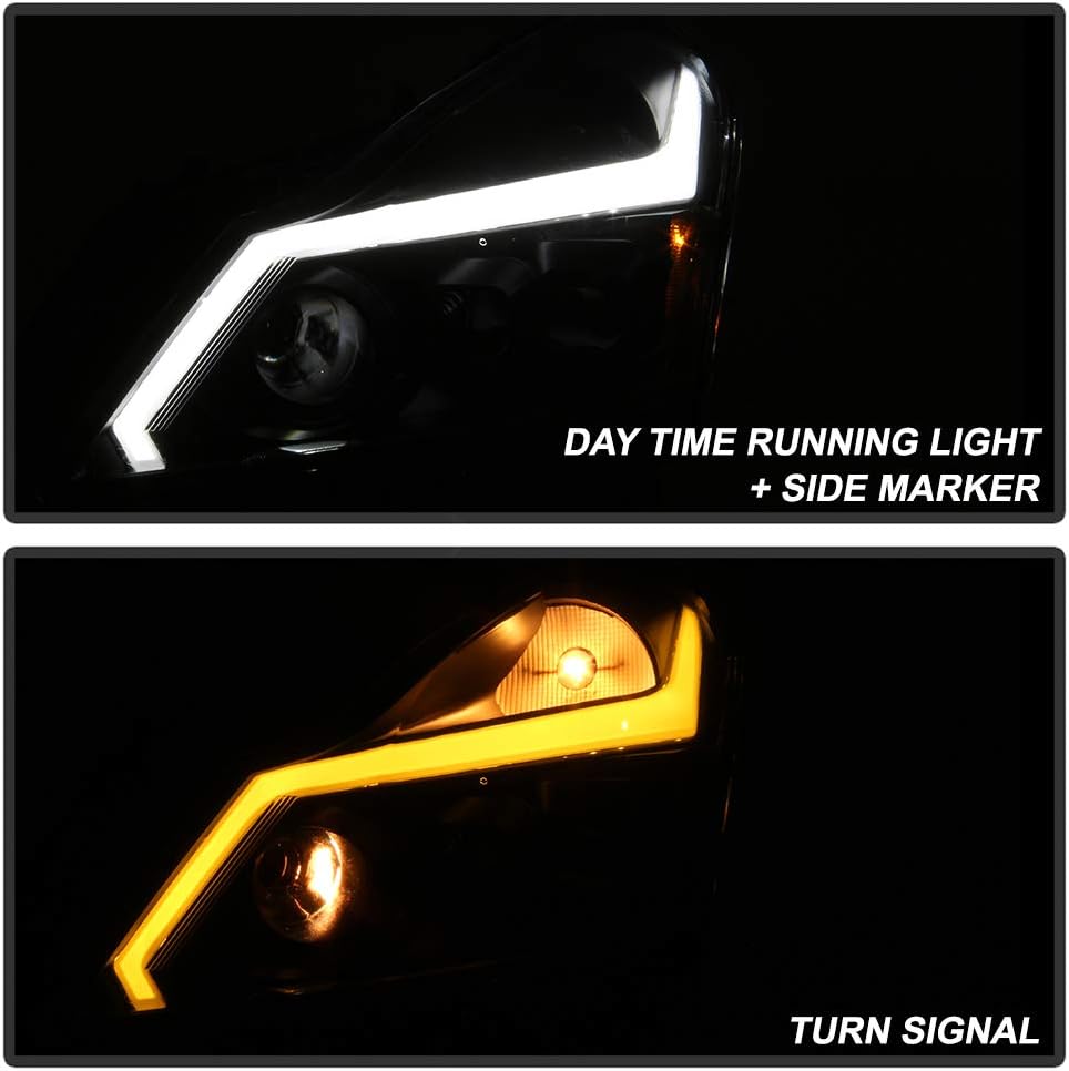 ACANII - For 2010-2013 Infiniti G37 11-12 G25 Q40 4-Door Sedan Black w/LED Switchback DRL Sequential Signal Headlights