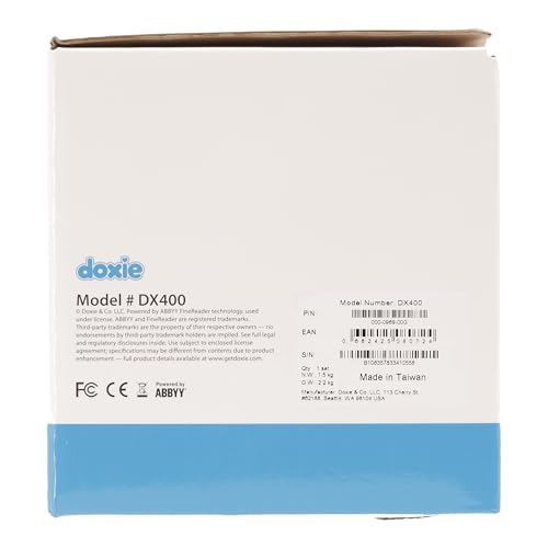 Doxie Pro DX400 - Duplex Document Scanner and Receipt Scanner for Home and Office with Amazing Software for Mac and PC