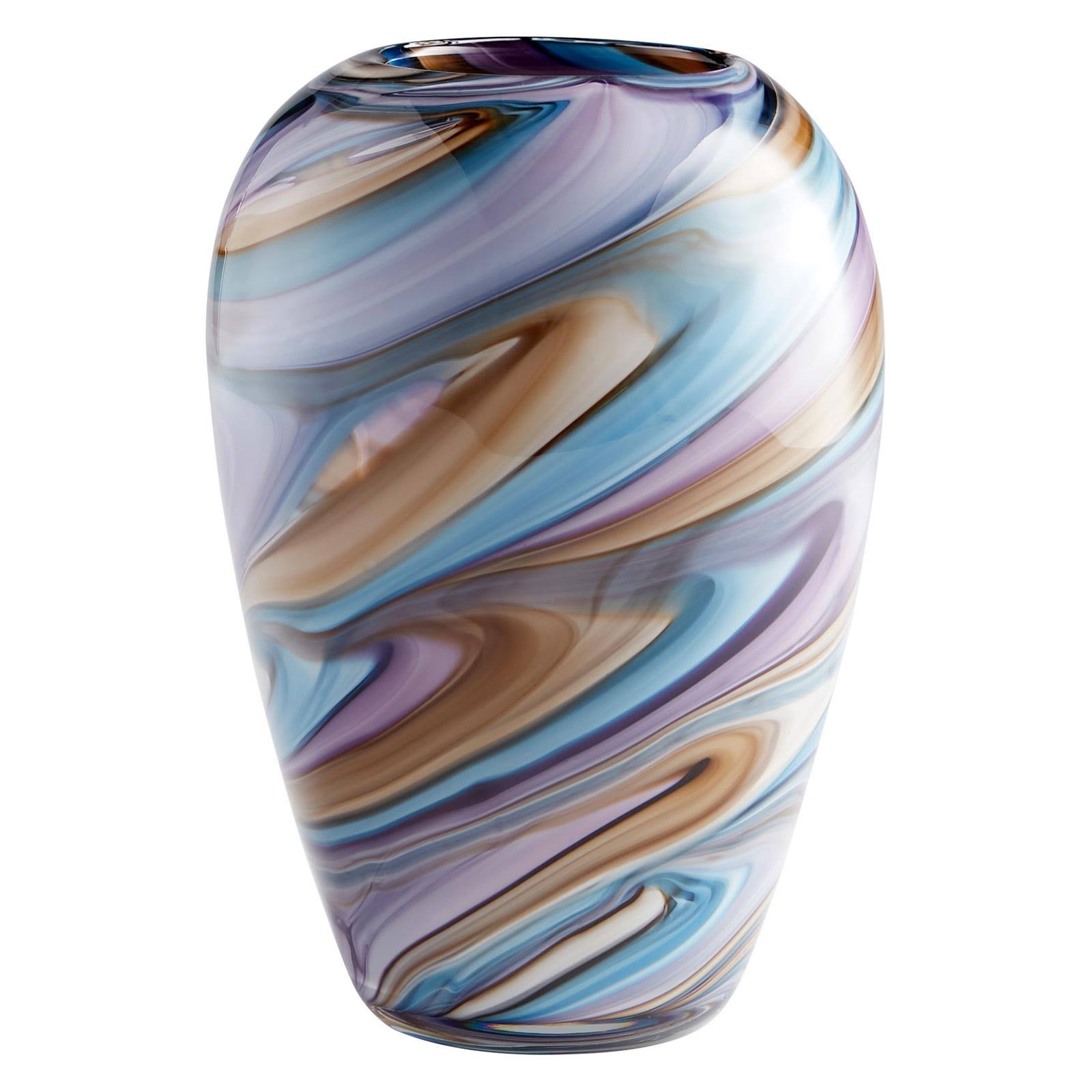 Cyan Design 09524 Borealis Sky Blue Cafe Swirl Vase Large