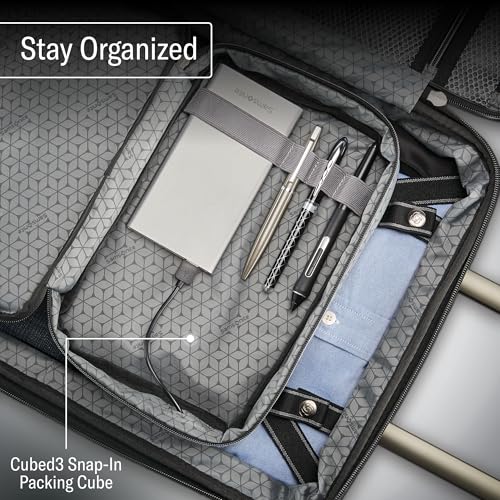Samsonite Carry-On Pro Front Pocket Hardside Expandable 21-Inch Octiv Luggage: Durable & Impact Resistant, 360° Aero Trac Spinner Wheels