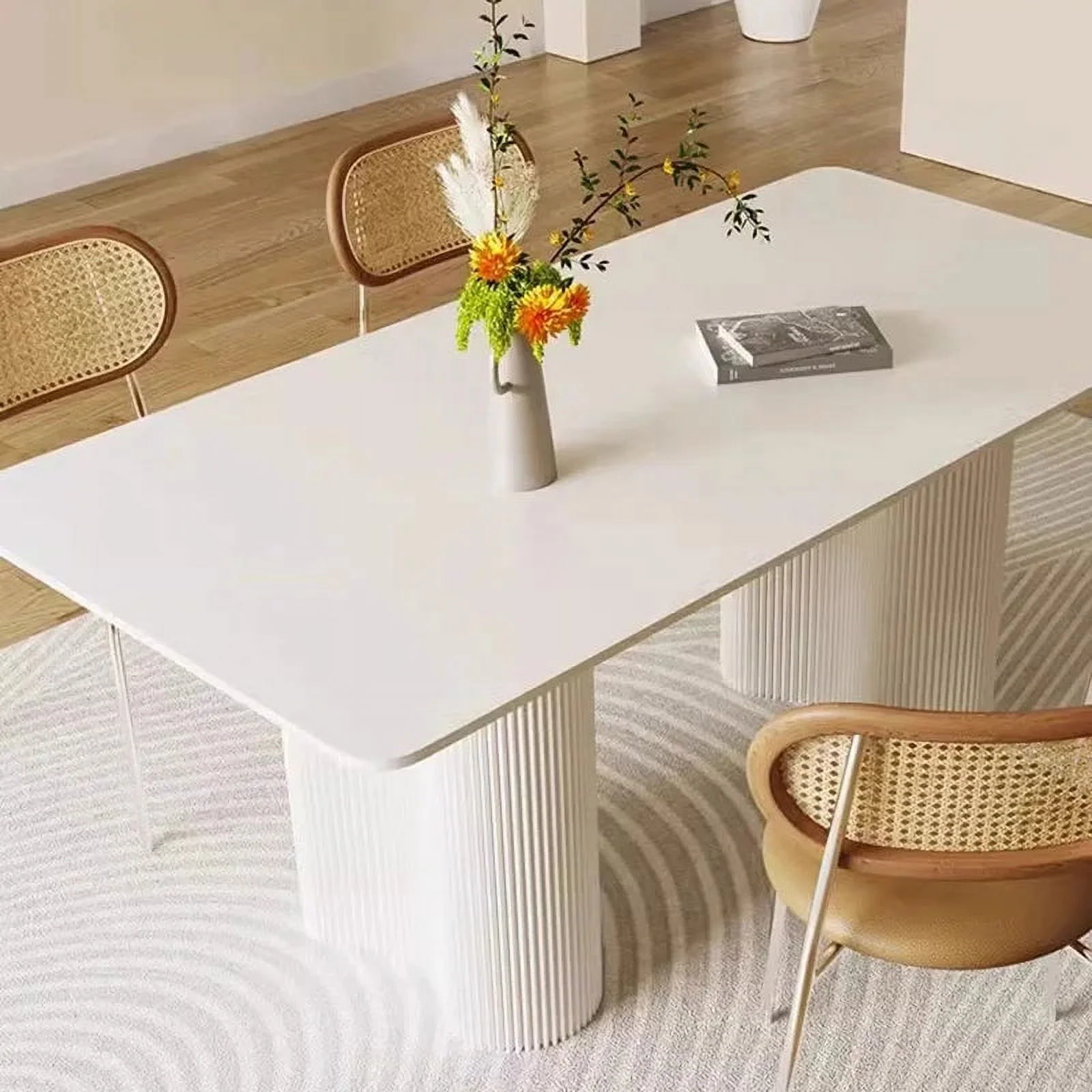 Italy Style Dining Table Living Modern Rectangle Minimalist Luxury Dining Table Kitchen Home Esstisch Garden Furniture Sets