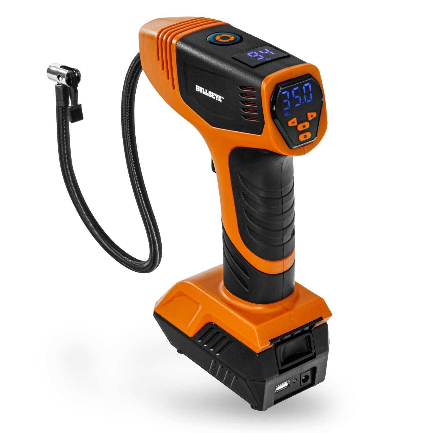 Bullseye Pro 12V 150-PSI Rechargeable Tire Inflator - Sports Supplies Online Store