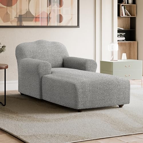 PAULATO BY GA.I.CO. Chaise Lounge Cover Lounge Chair Sofa Slipcover- Soft Polyester Fabric Slipcovers
