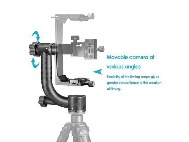 Neewer Professional Heavy Duty Carbon Fiber 360 Degree Panoramic Gimbal Tripod Head with Arca-Swiss Standard 1/4 inch Quick Rele