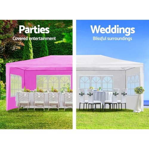 10'X30' Outdoor Party Tent Gazebo with 8 Removable Sidewalls, Large Wedding/Event Canopy Marquee Featuring Windows