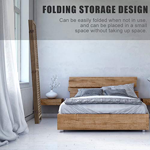 Room Divider 6 Panel Wood Privacy Screen Folding Partition Wall Room Dividers Freestanding White 5.57 FT Tall Divider for Room Separation