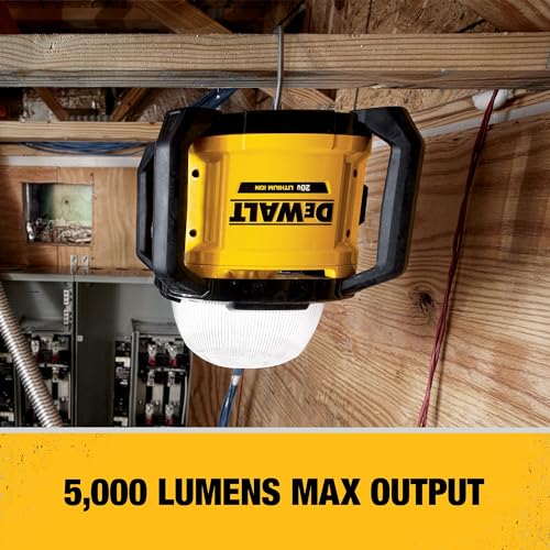 DEWALT 20V MAX LED Work Light, Compact and Portable, Weather and Dust Resistant, Cordless (DCL074)