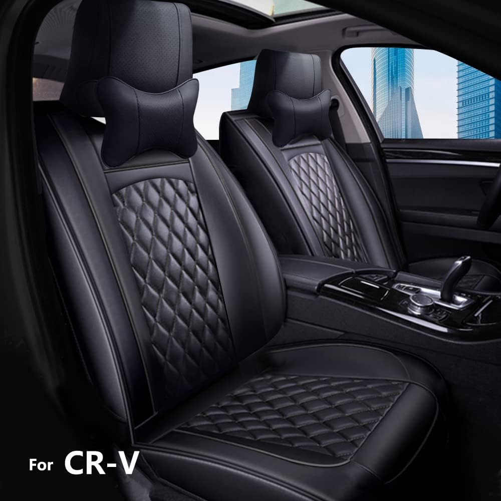 HZKERZH Custom for Honda CR-V 2007-2021 Car Seat Cover for 5 Seater,Premium Faux Leather Interior for Honda CR-V 2007-2021 Accessories