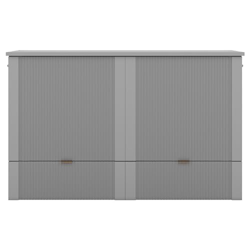 Harper & Bright Designs Queen Size Murphy Bed Cabinet Wall Bed Chest with USB, Charging Station and Large Storage Drawer for Home Office (White)