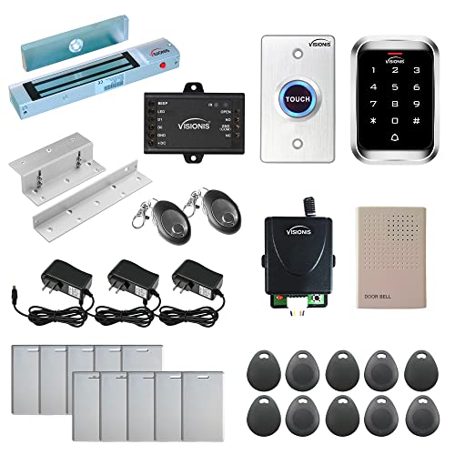 Visionis FPC-5292 One Door Access Control in Swinging Door 600lbs Maglock with VIS-3000 Outdoor Keypad/Reader with Mini Controller, No Software