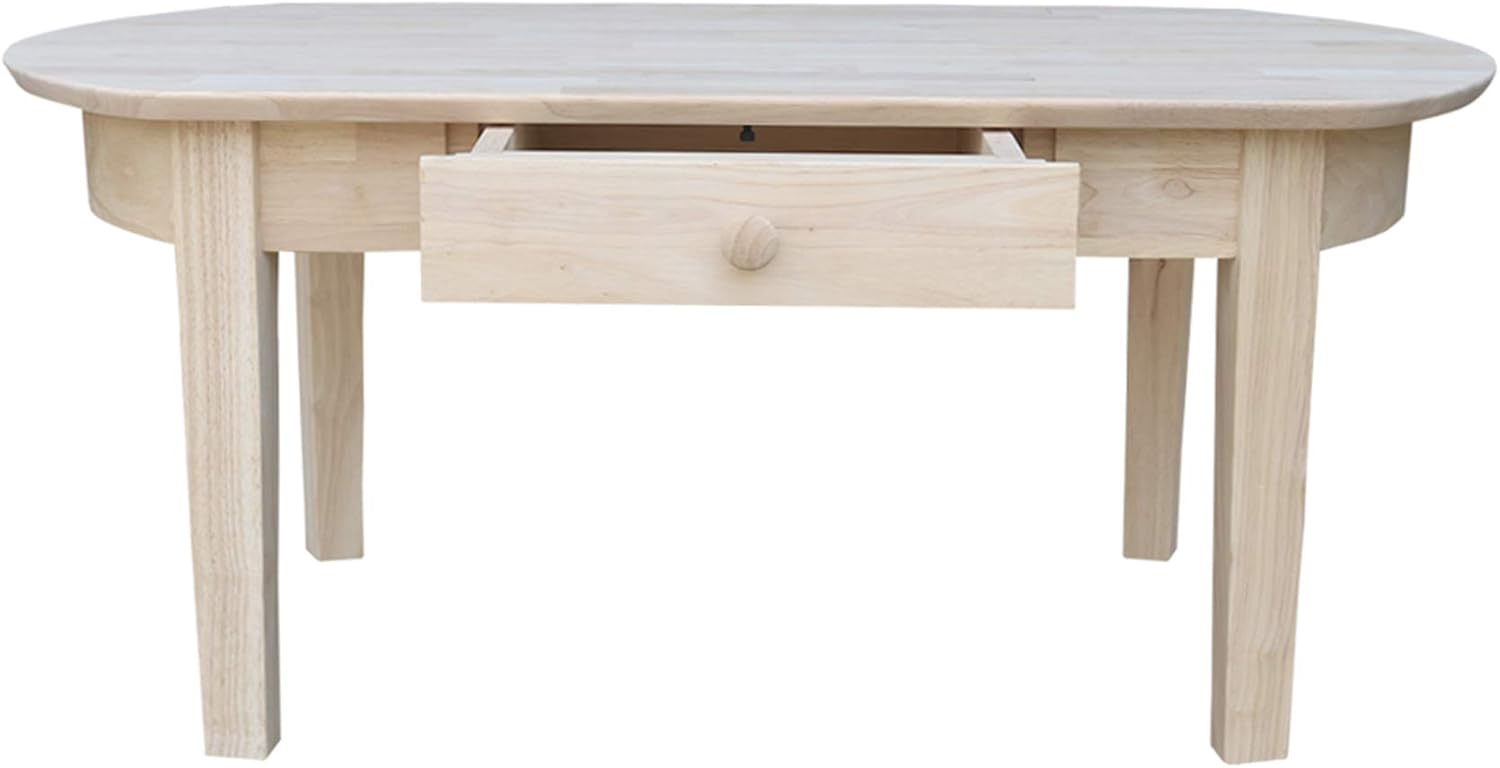 International Concepts Phillips Oval Coffee Table, Unfinished