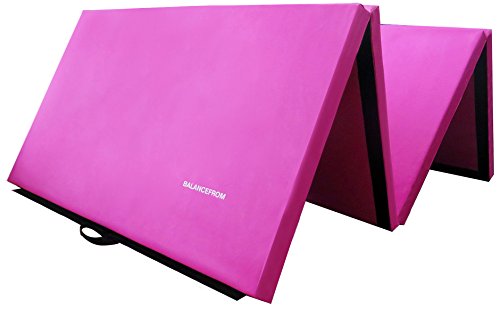 We Sell Mats 9 ft Folding Foam Balance Beam Bar and Signature Fitness 4'x8'x2" Extra Thick High Density Gymnastics Aerobics Folding Mats