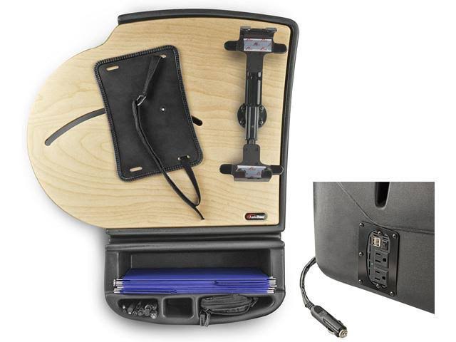 AutoExec Roadmaster Car Desk with Built-in Power Inverter and Printer Stand - Elite