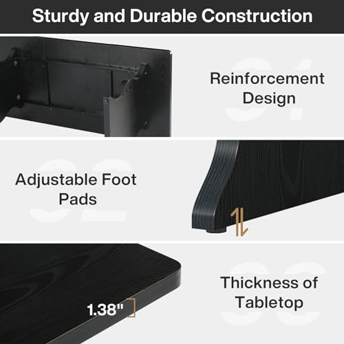 Tribesigns 63" Large Executive Desk for Home Office, Spacious Computer Desk with Ample Leg Room