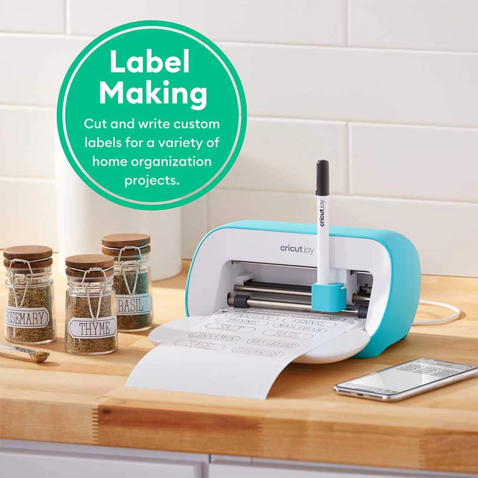 Cricut Joy Smart Machine with DIY Vinyl Decal Sampler & Essential Tools Starter Bundle