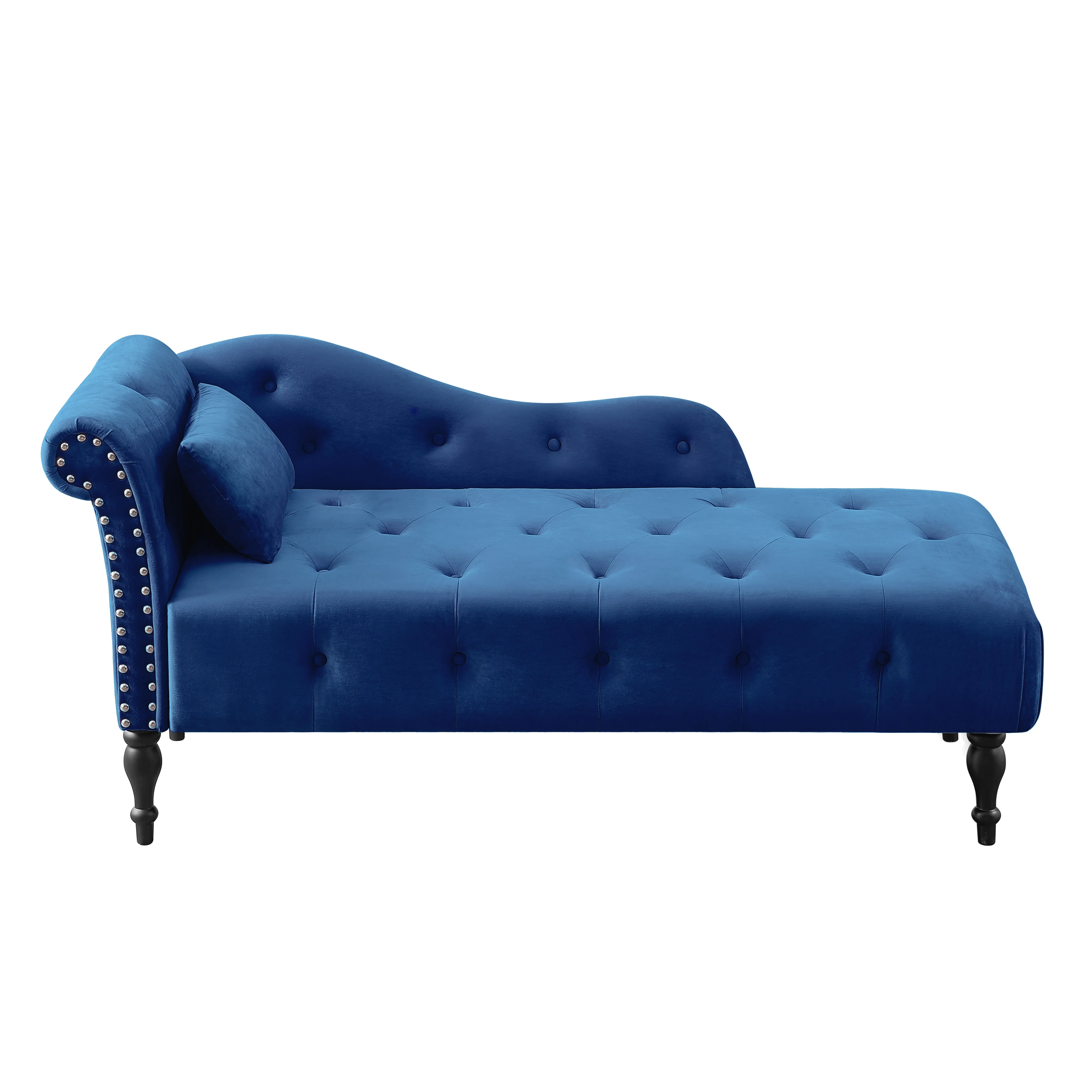 SYNGAR Modern Lounge Chaise Indoor, Leisure Sofa Accent Chair Upholstered Couch, Button Tufted Seat with Matching Accent Pillow