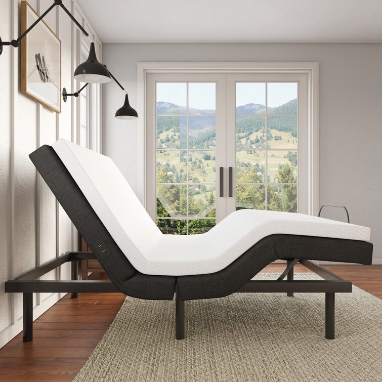 【Furniture】 Sleep 15" Massaging Zero Gravity Adjustable Bed with Wireless Remote