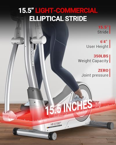HARISON Elliptical Machine for Home 350 LBS Capacity, Magnetic Elliptical Exercise Machine with 16-Level Resistance Control