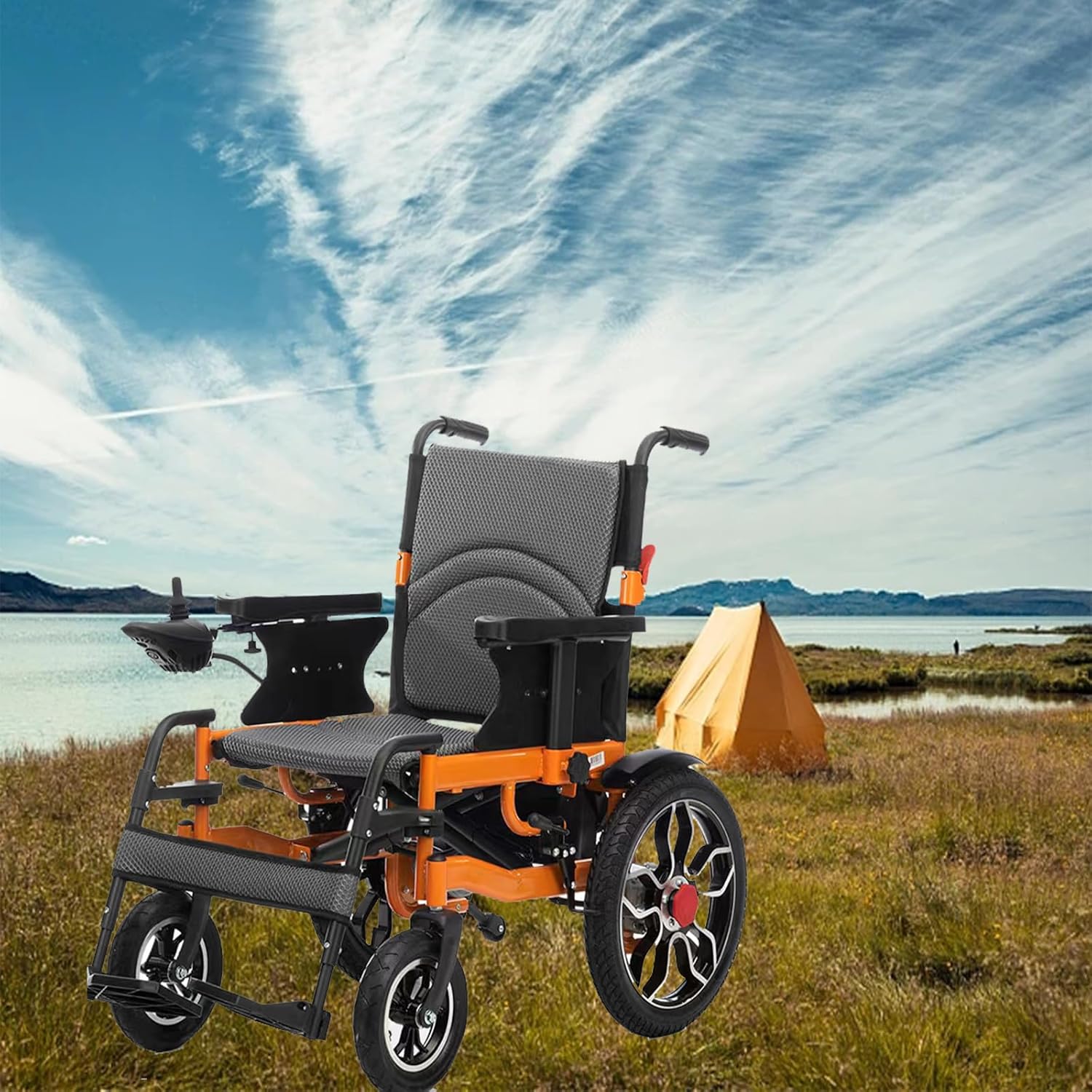 Electric Wheelchairs for Adults Intelligent Foldable Electric Wheelchairs Portable Transport Chairs for Seniors All Terrain Wheel Chair Power Chair