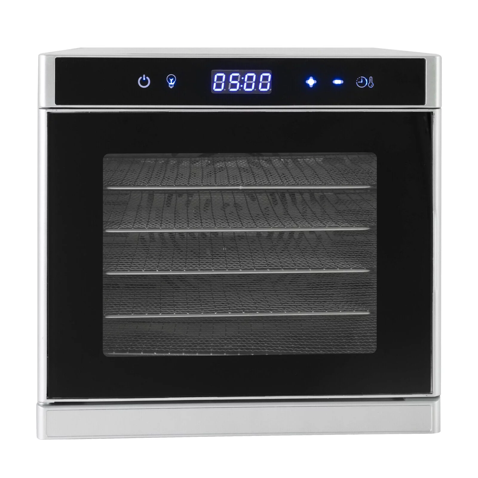 Denest Commercial 6 Tray Food Dehydrator Stainless Steel Fruit Meat Jerky Dryer 700W w/ Temp Control