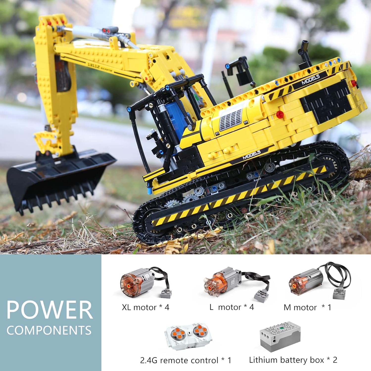 Mould King 17032 Excavators Building Kits, Building Blocks Set Construction Vehicles Model