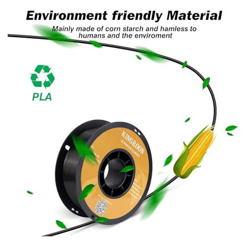 Kingroon PLA 3D Printer Filament, 12Rolls, Dimensional Accuracy +/- 0.03 mm, 12kg Spool(26.4lbs)