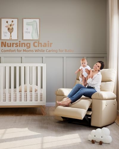 GarveeHome Electric Swivel Massage Chair, Power Rocking Recliner with Vibration and Heating