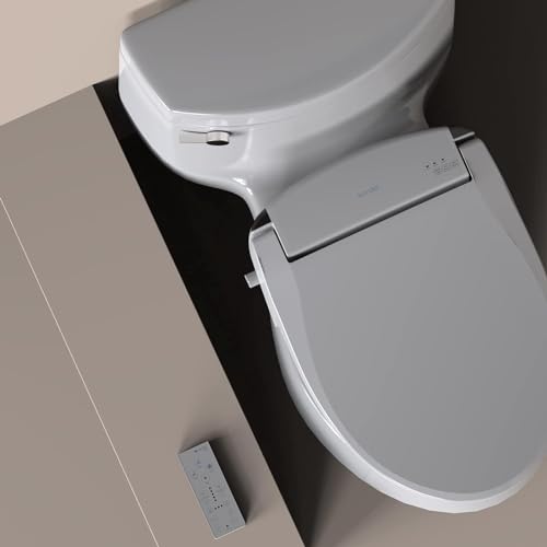 Brondell Bidet Toilet Seat with Remote Control, Heated Water, Custom Washes, Warm Air Dryer, Nightlight