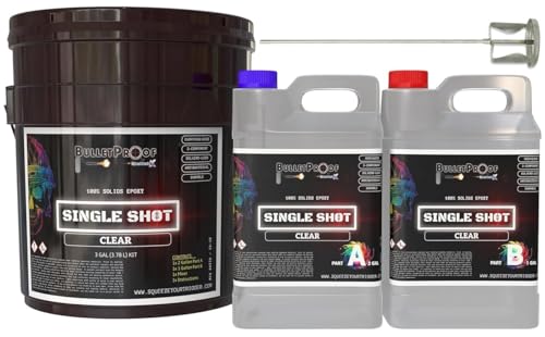 BP Resins: Single Shot |100% Solids Epoxy Resin Kit (3 Gallon) Solvent-Less, Two Component Gloss Coat Finish- Low VOC! Industrial Use, Garages