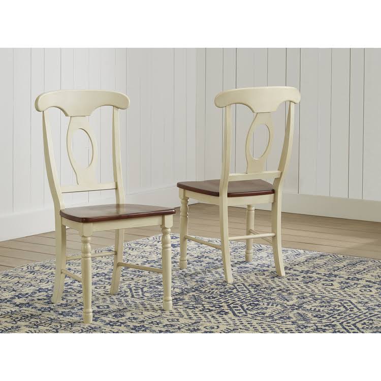 A-America British Isles Napoleon Side Chair, Merlot-Buttermilk Finish